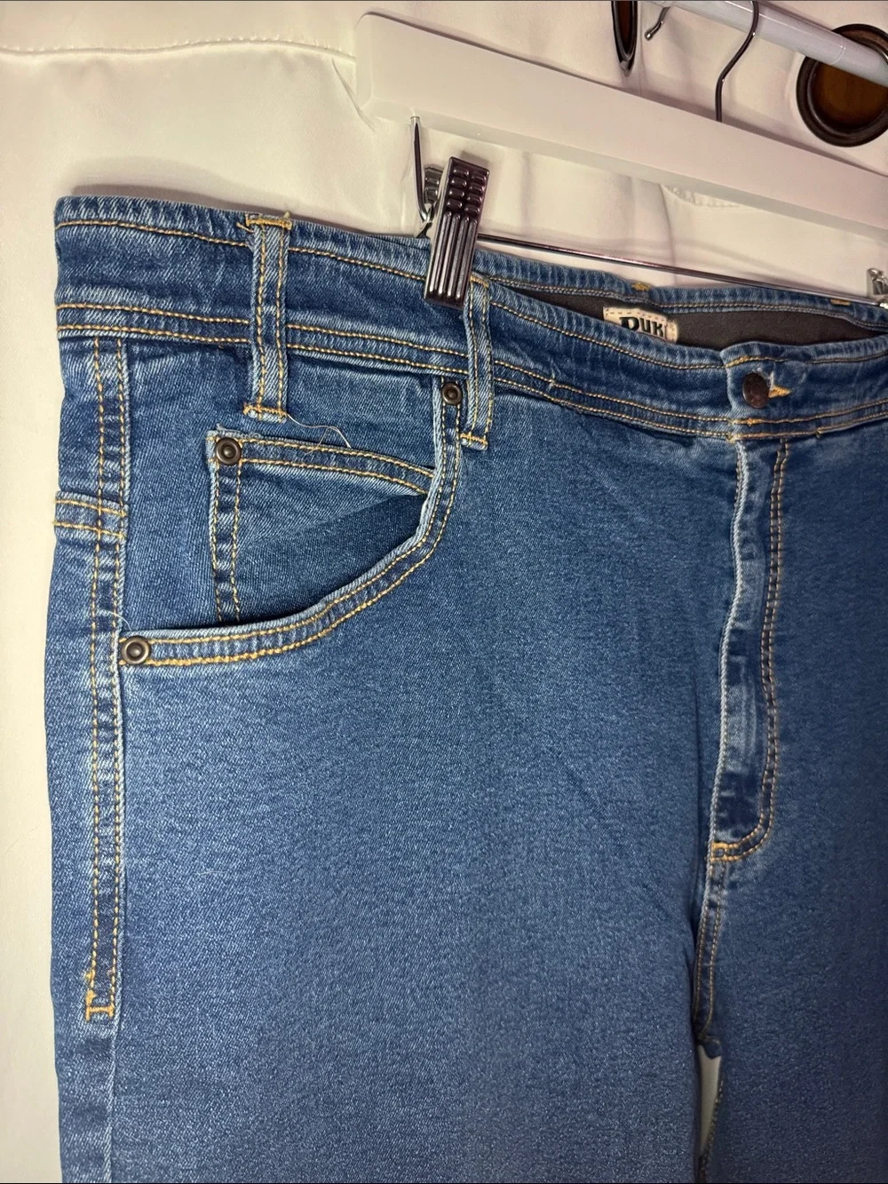 Duke Haband Classic Jeans Mens 42m Straight Leg Blue Denim Pants